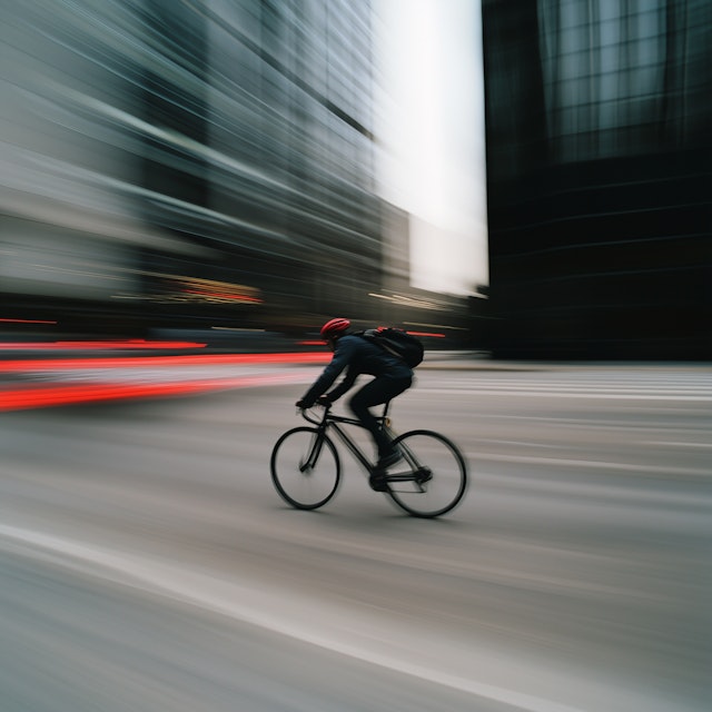 Cyclist in Motion