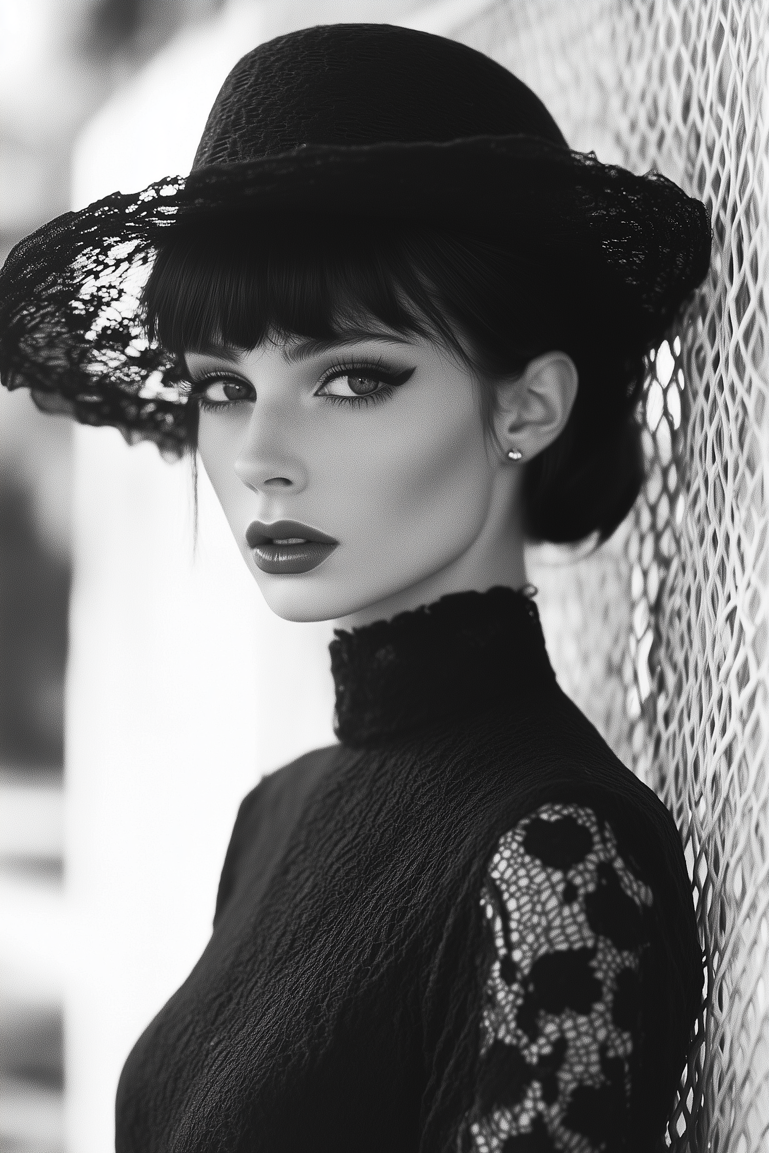 Elegant Black and White Portrait