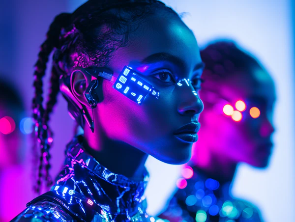Cyberpunk Woman Close-Up