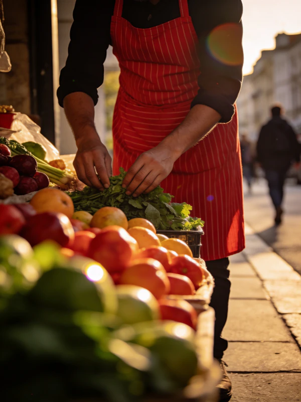 Market Vendor Scene