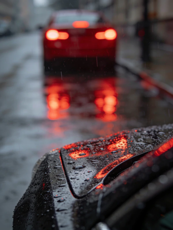 Rainy Urban Car Scene