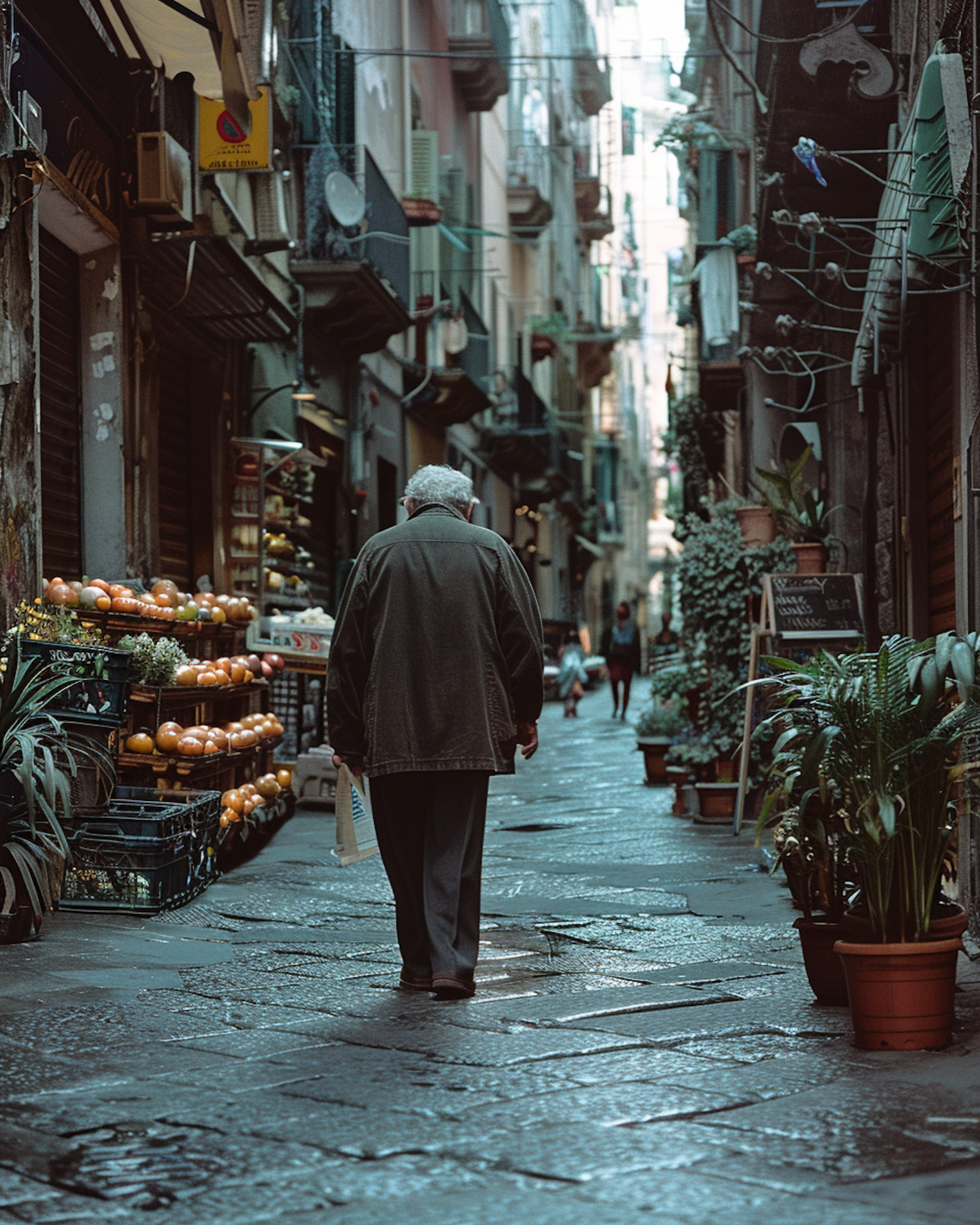 Solitude in the Bustling Street