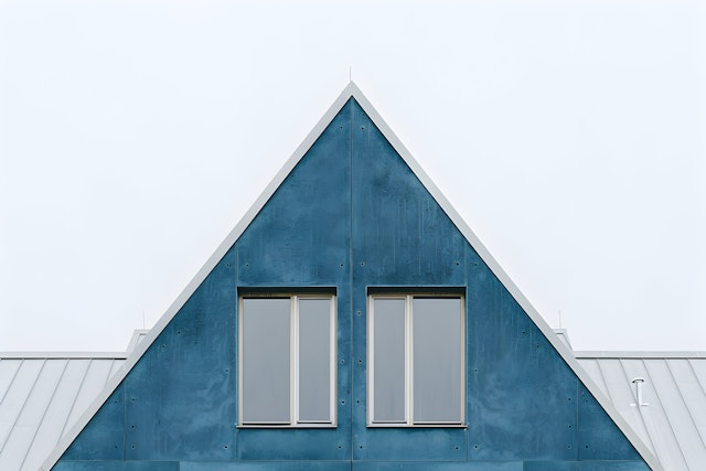 Modern Building with Triangular Roof