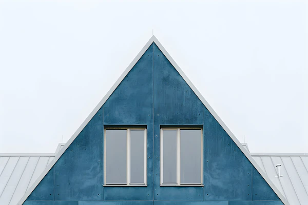 Modern Building with Triangular Roof