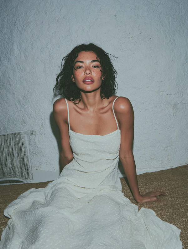 Woman in Minimalist Setting