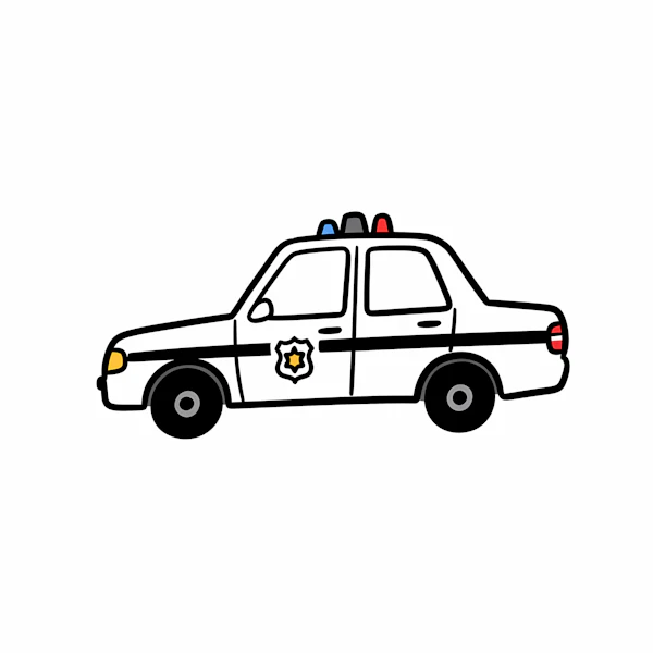 Cartoon Police Car