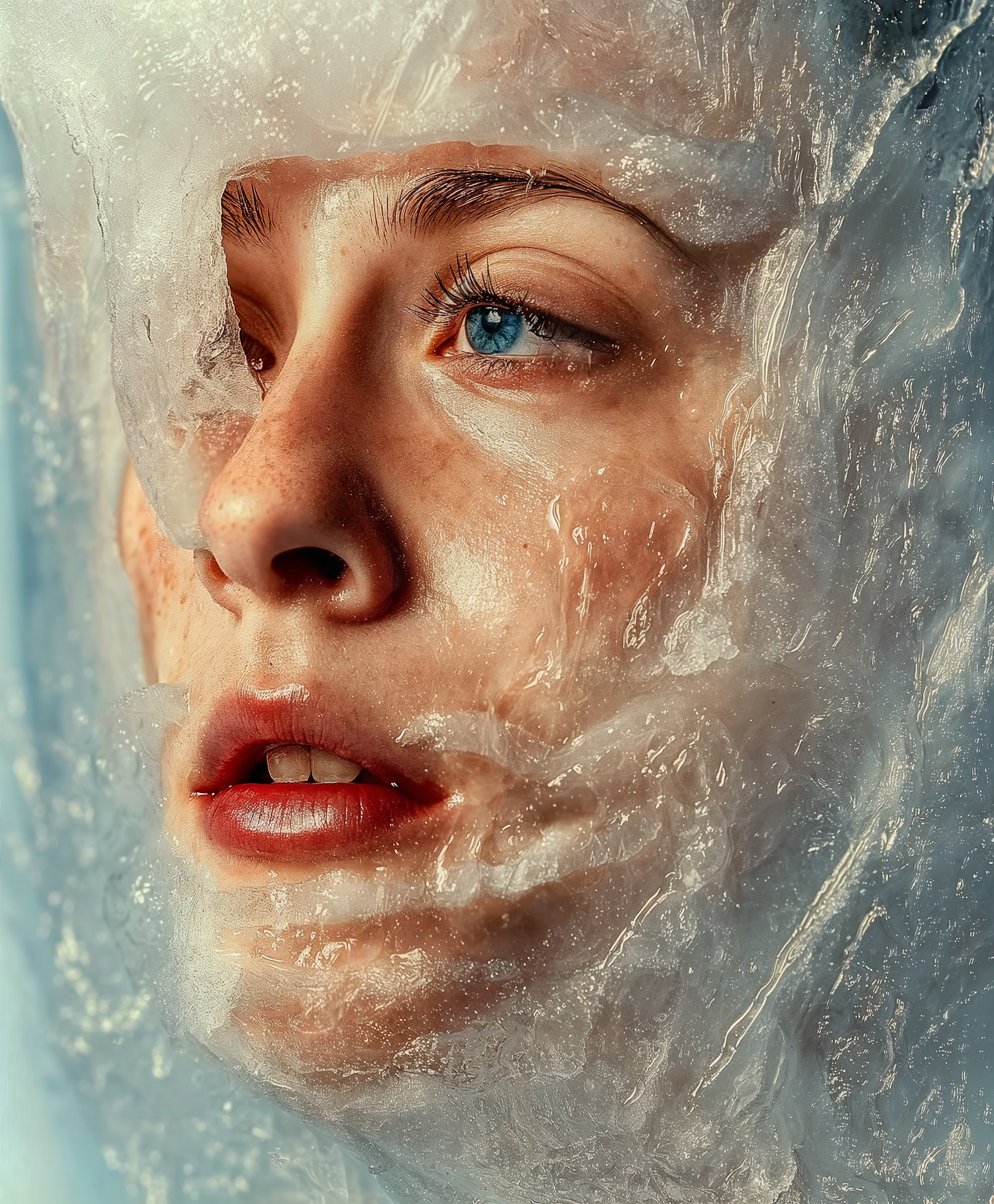 Ice-Encased Portrait