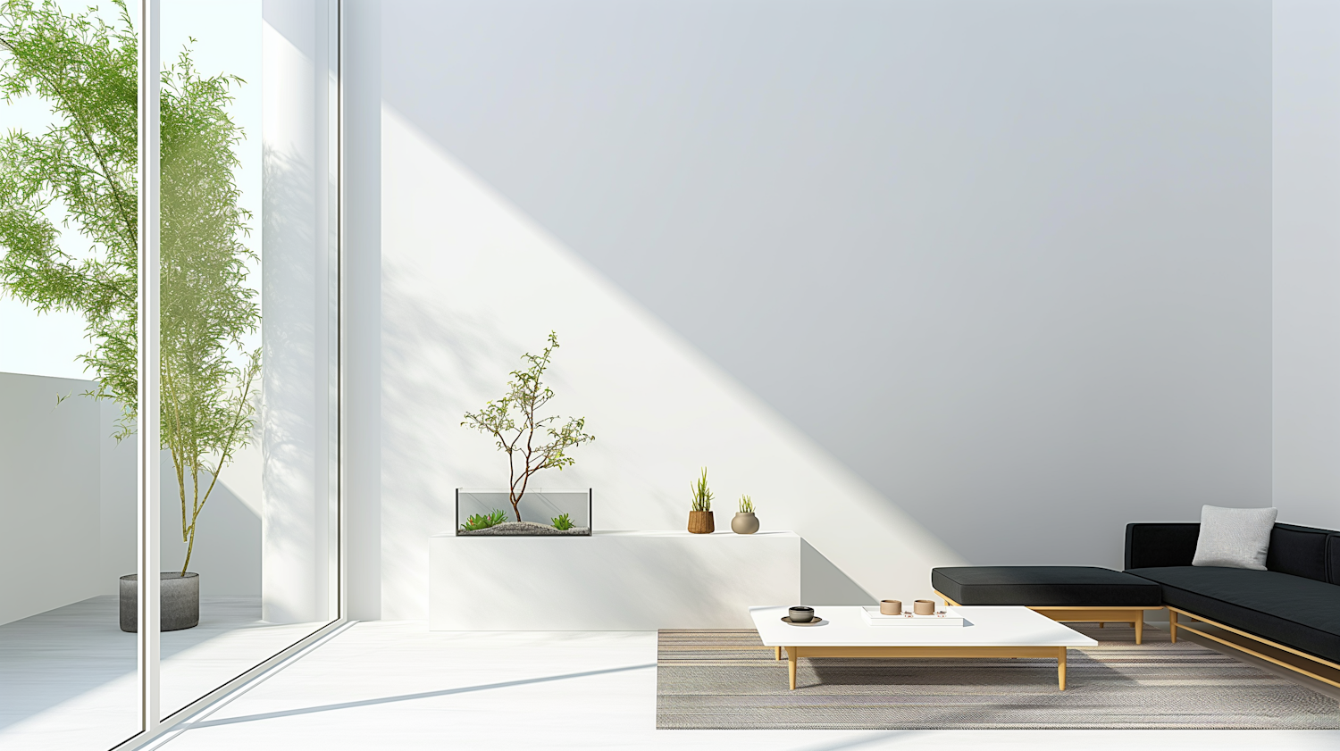 Modern Minimalist Living Room with Natural Light