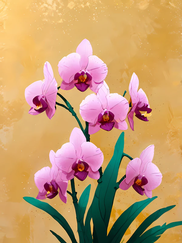 Pink Orchids Artwork