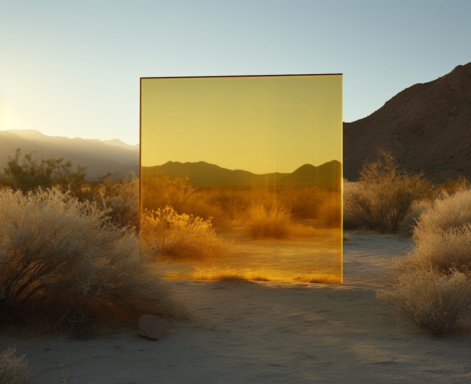 Golden Hour Portal in the Desert