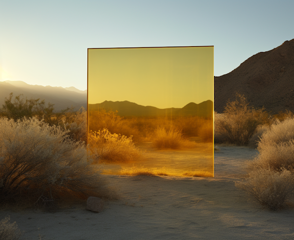 Golden Hour Portal in the Desert