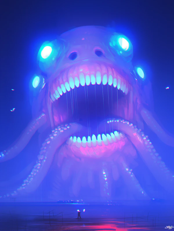 Surreal Glowing Creature