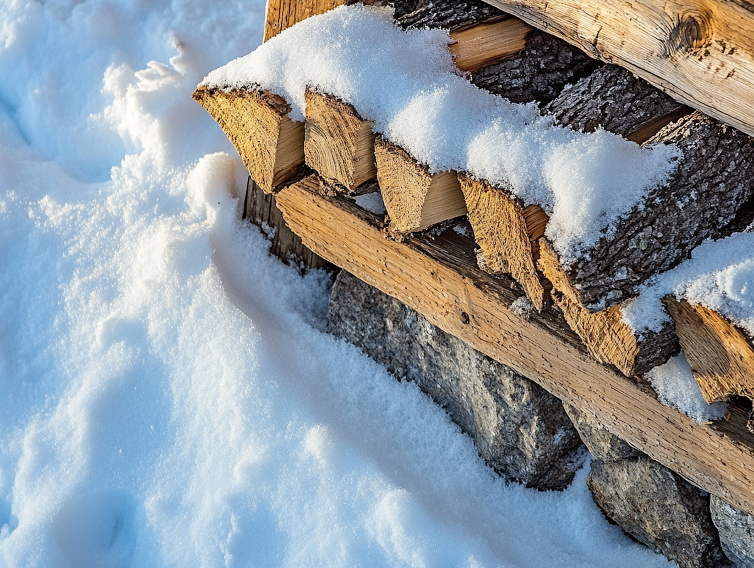 Firewood in Snow