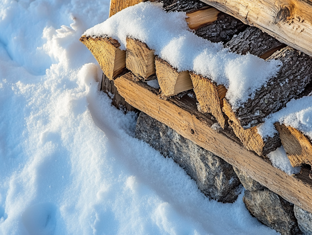 Firewood in Snow