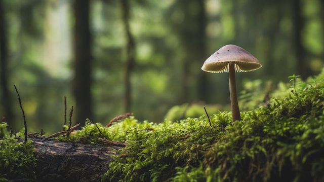 Mushroom on Moss