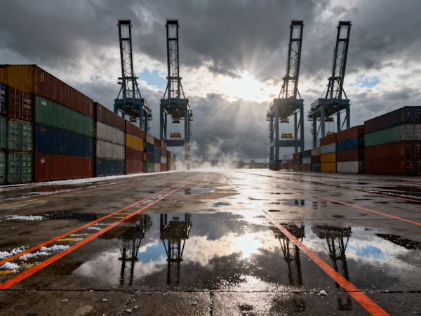 Shipping Port Scene