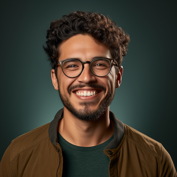 Friendly Man with Glasses