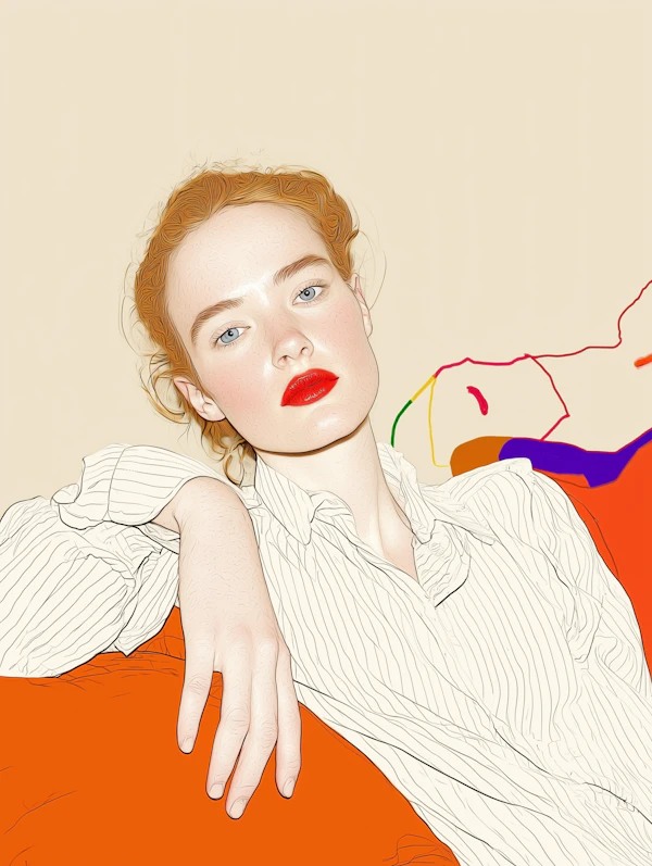 Serene Redhead Portrait