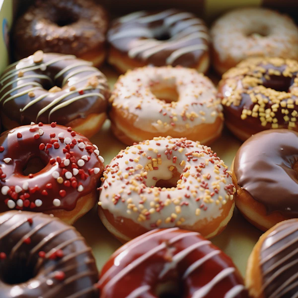 Decadent Delights: A Visual Feast of Iced Doughnuts