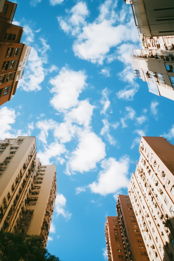 Urban Skyline with Clouds