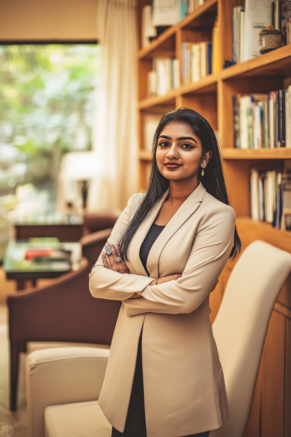 Confident Woman in Professional Setting