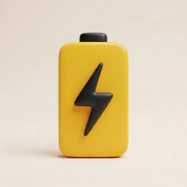 Yellow Battery Icon