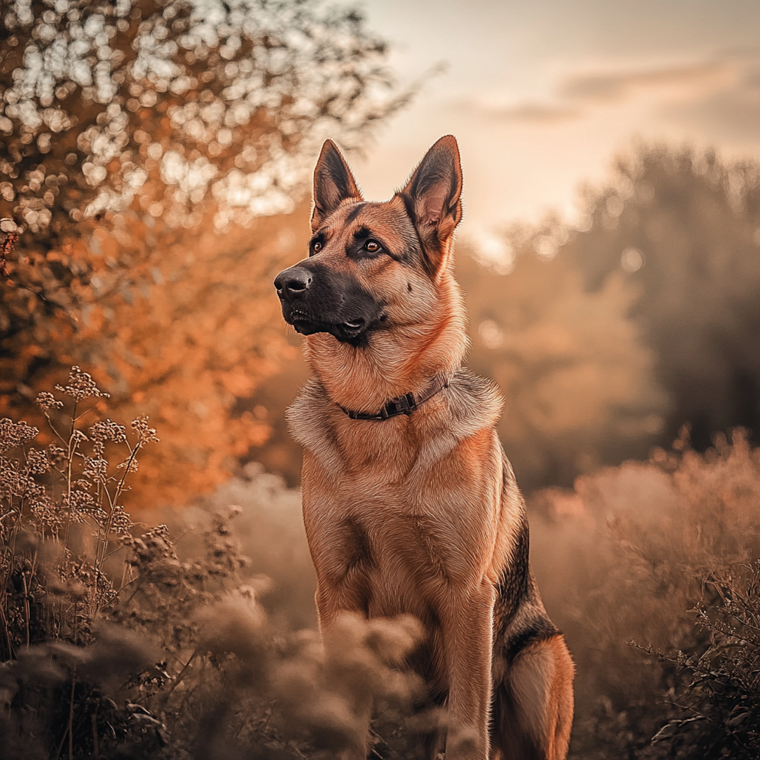 Majestic German Shepherd in Nature