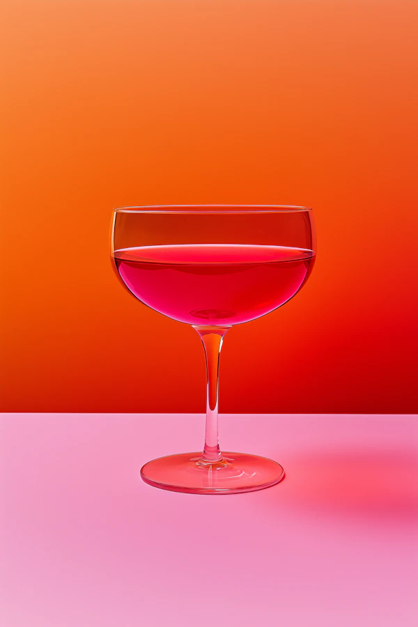 Pink Cocktail Glass