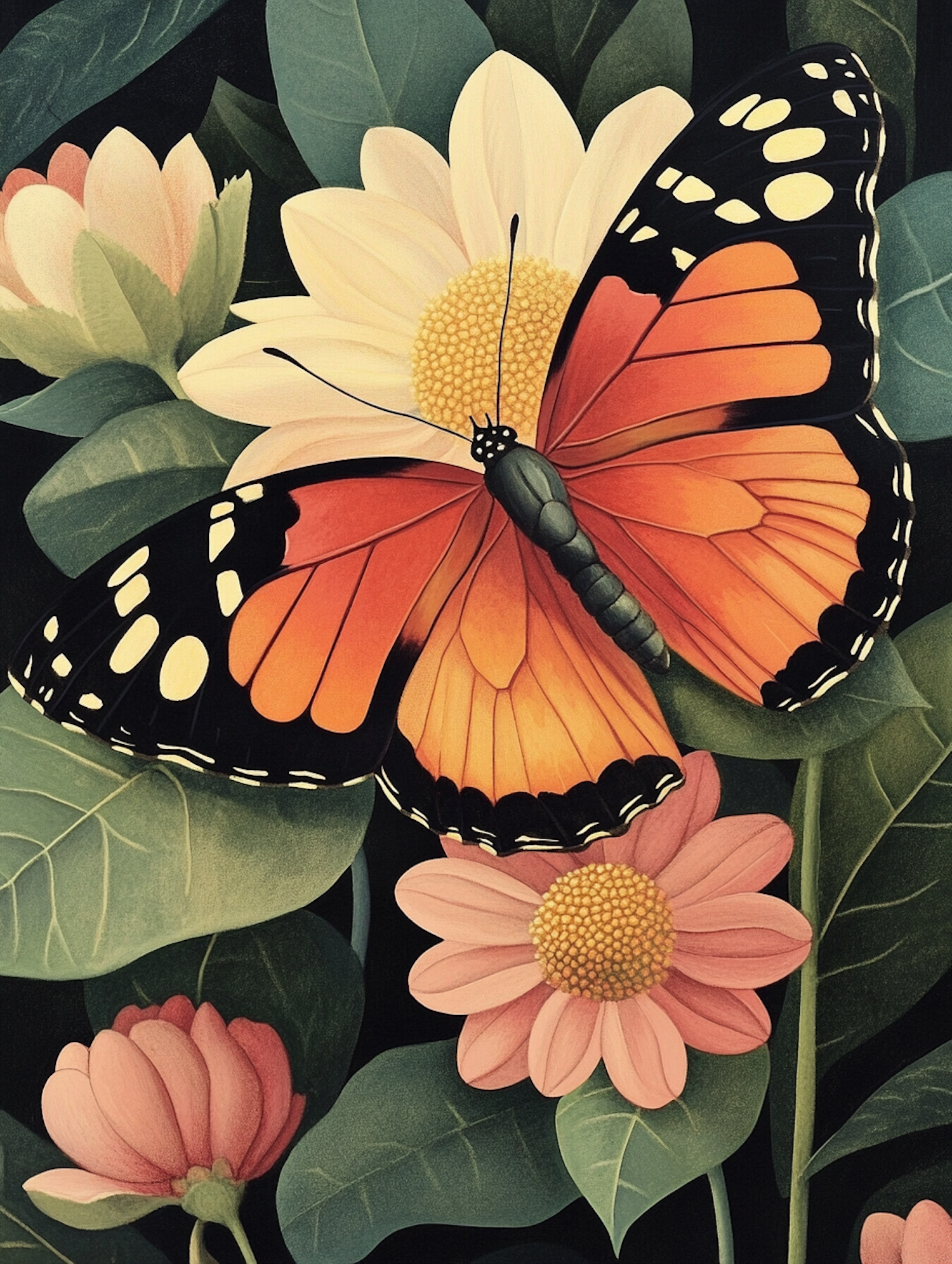 Butterfly on Flowers