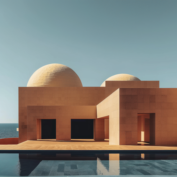 Modern Minimalist Architecture with Domes
