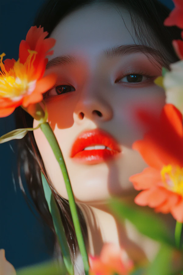 Floral Portrait Close-Up