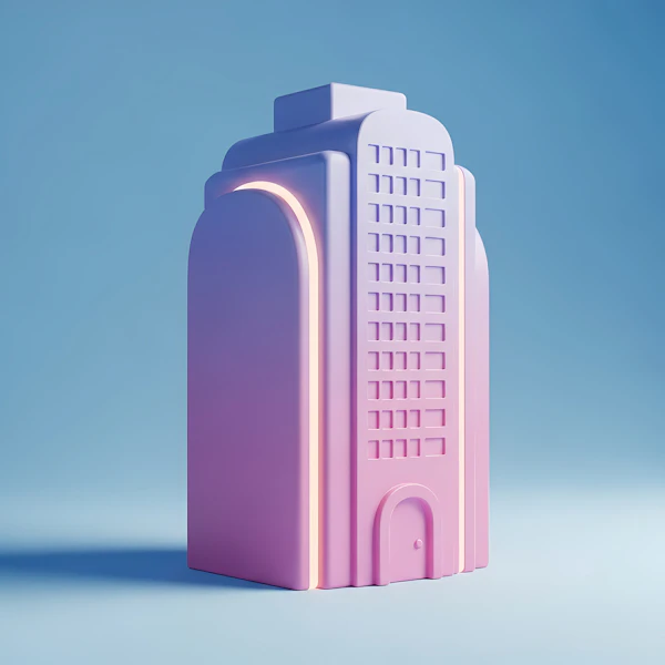 Modern Pastel Building