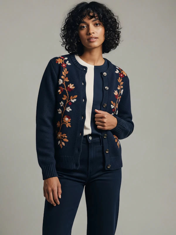 Floral Cardigan Portrait