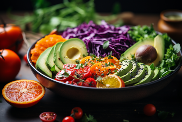 Rainbow Avocado Citrus Salad