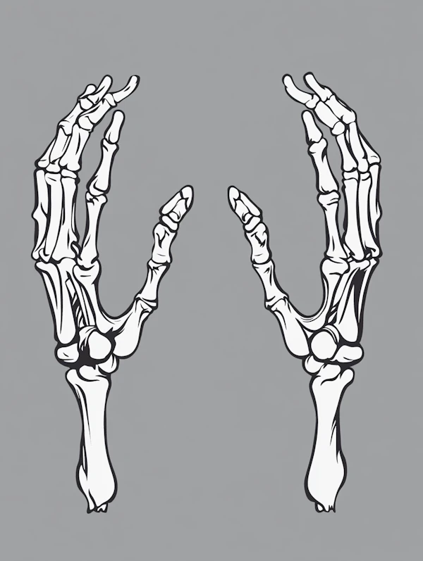 Skeletal Hands Illustration
