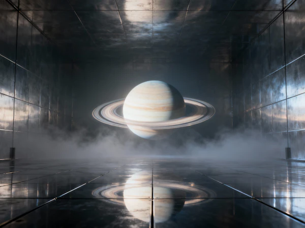 Surreal Saturn Scene