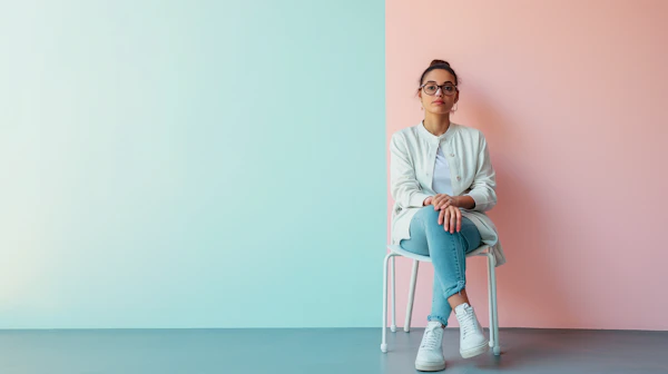 Composed Contrasts: Serenity in Pastels