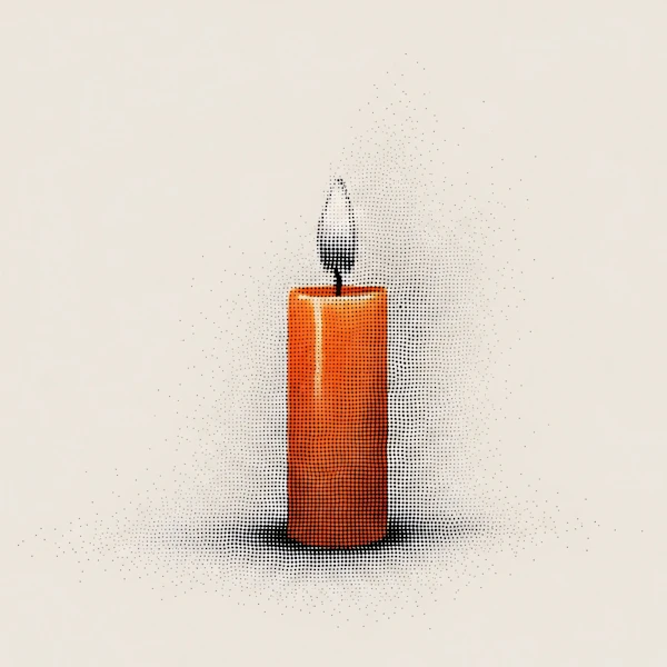 Halftone Candle Art