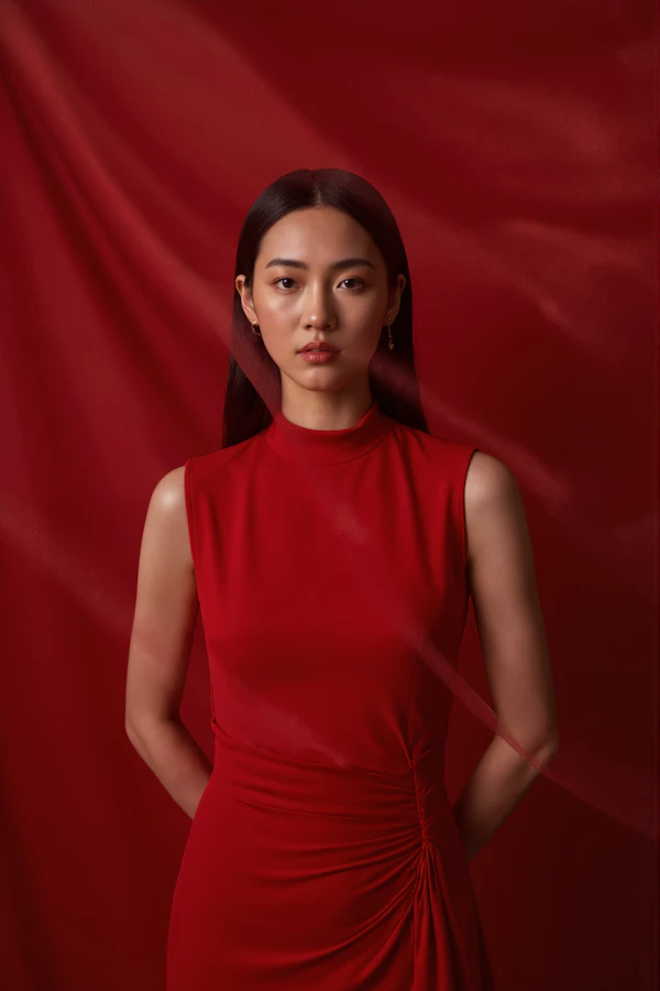 Elegant Red Portrait