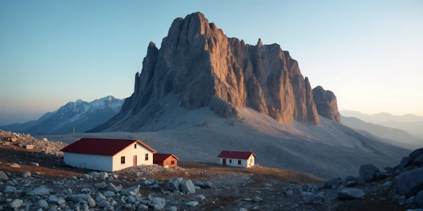 Mountain Sunrise Scene