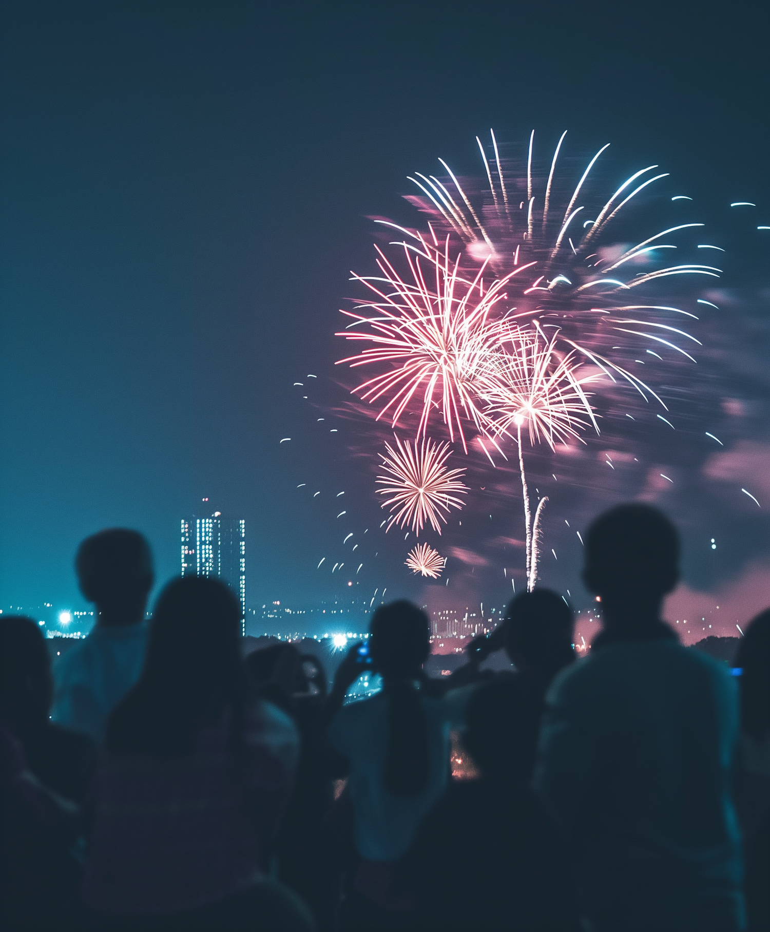 Nighttime Fireworks Gathering