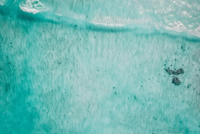 Serene Ocean Aerial View