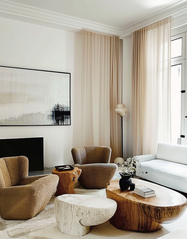 Elegant Neutral-Toned Living Room
