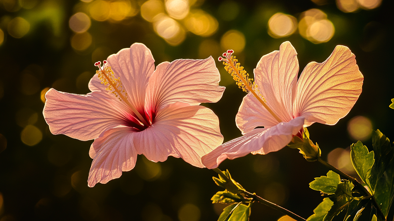 Hibiscus Flowers in Sunlight