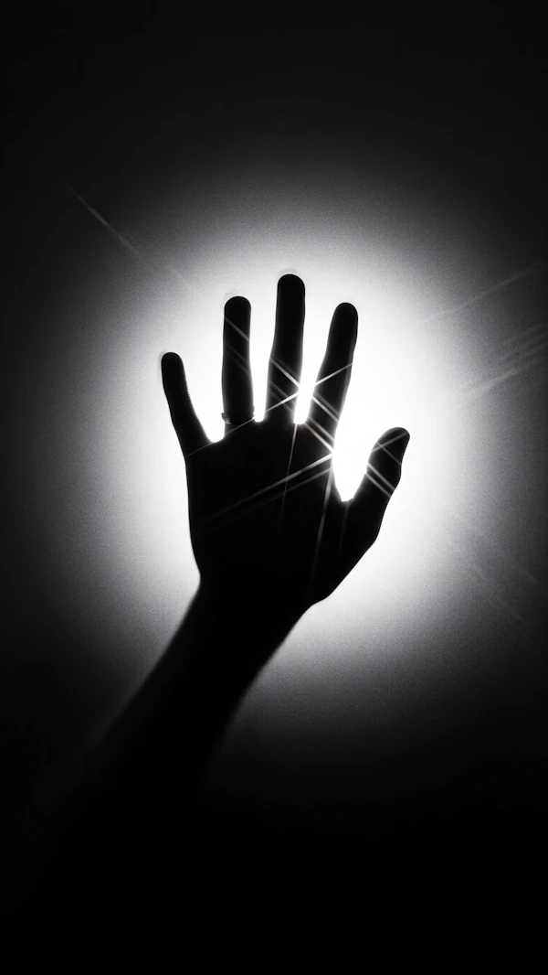 Silhouetted Hand Art
