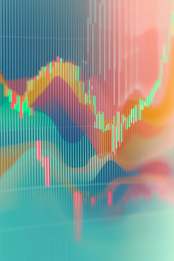 Abstract Stock Chart Art