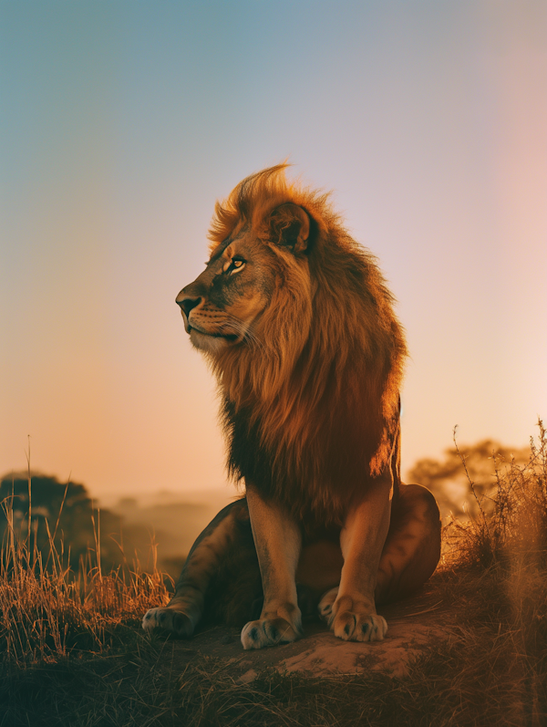 Majestic Lion at Dawn