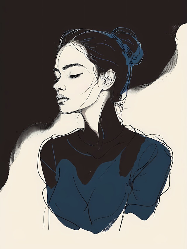 Serene Woman Illustration