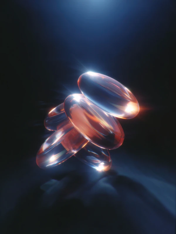 Glowing Glass Rings