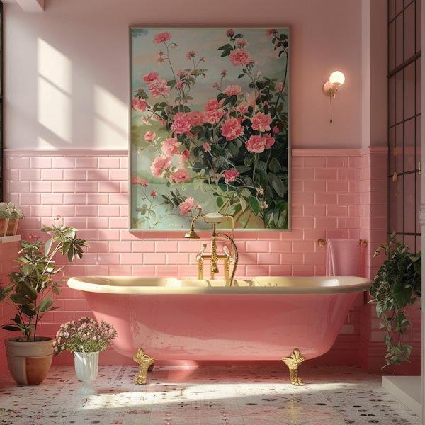 Serene Pink Bathroom